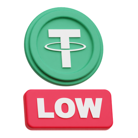 Tether Coin low  3D Icon