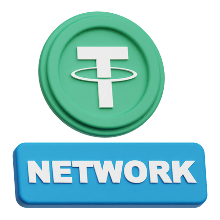Tether Coin network  3D Icon