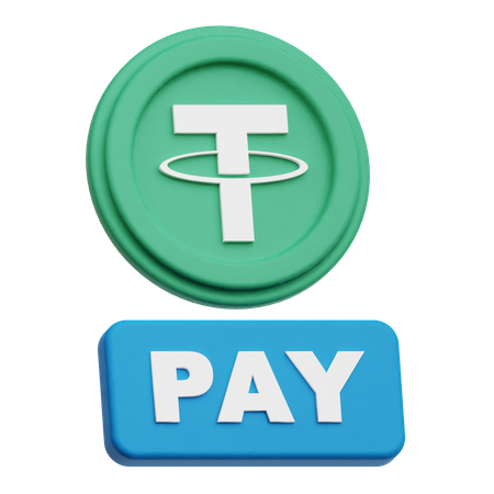 Tether Coin pay  3D Icon