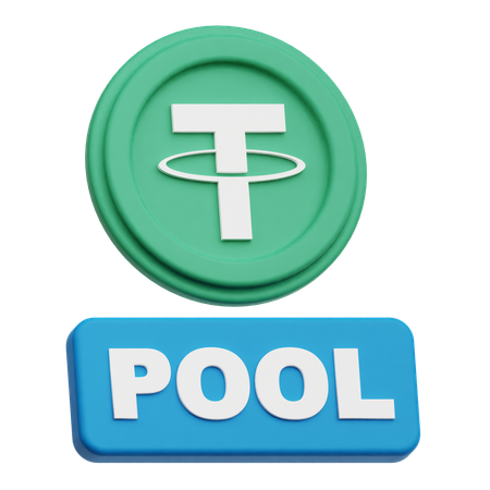 Tether Coin pool  3D Icon