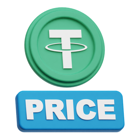 Tether Coin price  3D Icon