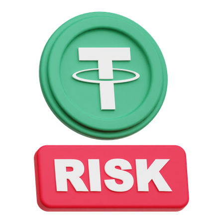 Tether Coin risk  3D Icon
