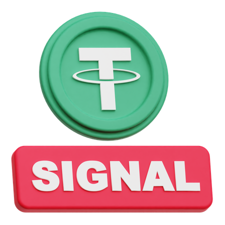 Tether Coin signal  3D Icon