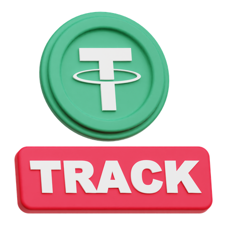 Tether Coin track  3D Icon