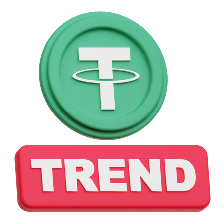 Tether Coin trend  3D Icon