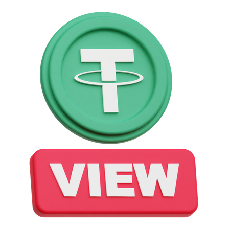 Tether Coin view  3D Icon