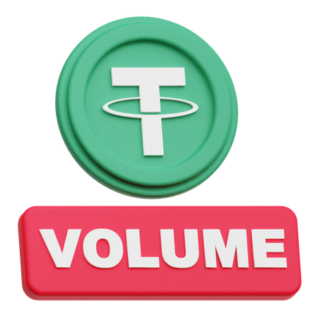 Tether Coin volume  3D Icon
