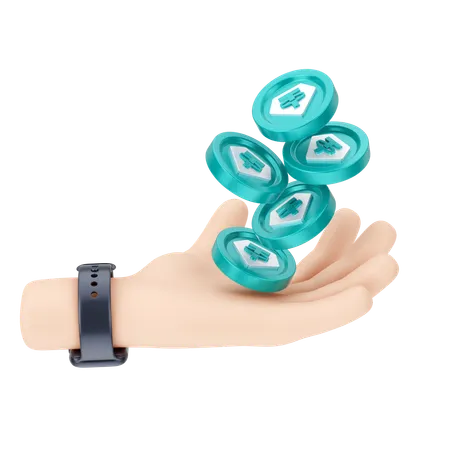 Tether coins  3D Icon