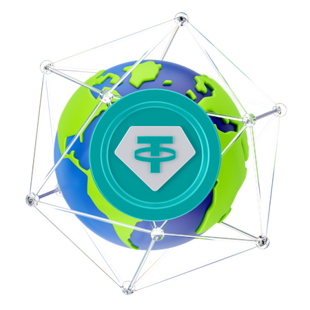 Tether connection  3D Icon