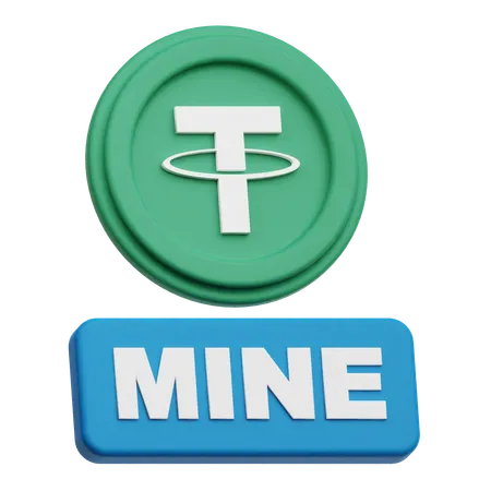 Mina de criptomoeda Tether  3D Icon