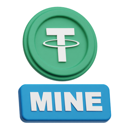 Mina de criptomonedas Tether  3D Icon