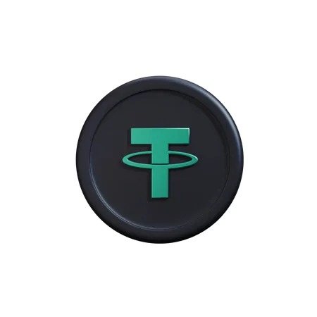 Tether crypto coin  3D Icon