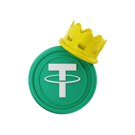 Tether crypto coin  3D Illustration