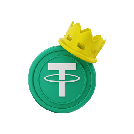 Tether crypto coin 3D Illustration
