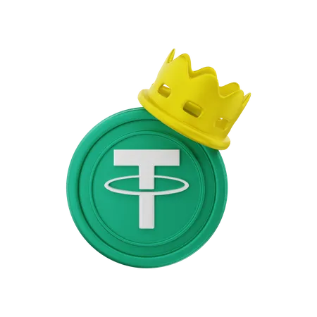 Tether crypto coin 3D Illustration