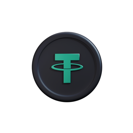 Tether crypto coin  3D Icon