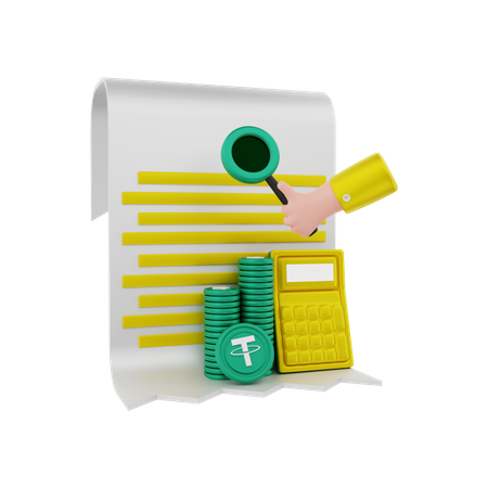 Tether crypto coin analysis report  3D Icon