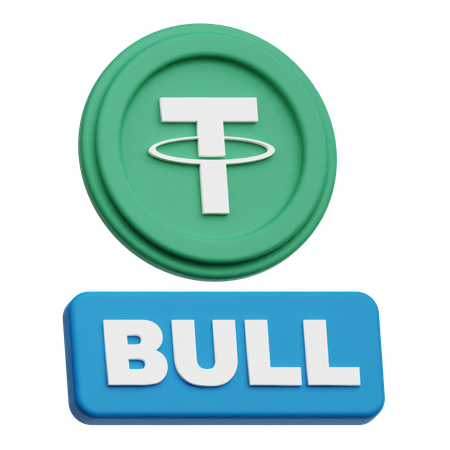 Tether Crypto Coin Bull  3D Icon