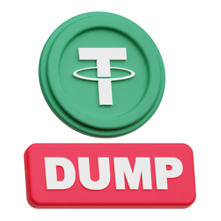 Dump de crypto-monnaie Tether  3D Icon