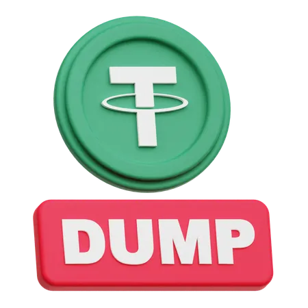 Dump de crypto-monnaie Tether  3D Icon