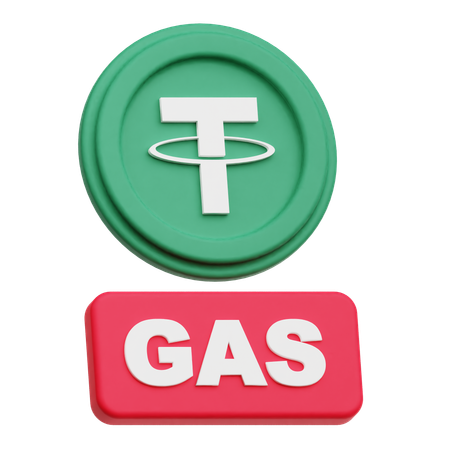 Tether Crypto Coin Gas  3D Icon