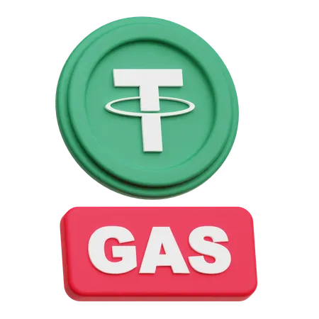 Tether Crypto Coin Gas  3D Icon
