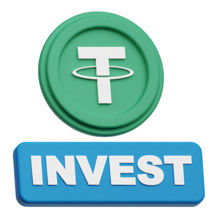 Tether Crypto Coin invest  3D Icon