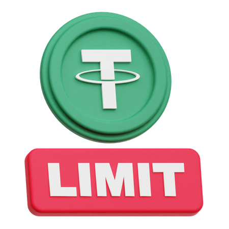 Tether Crypto Coin limit  3D Icon