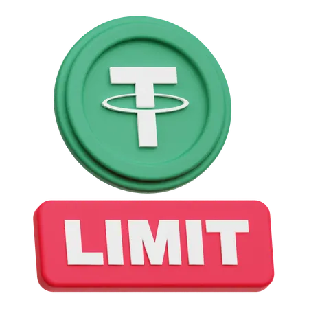 Tether Crypto Coin limit  3D Icon