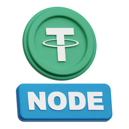 Tether Crypto Coin node  3D Icon