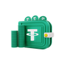 tether wallet 3d logos