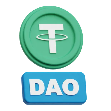 Tether Dao  3D Icon