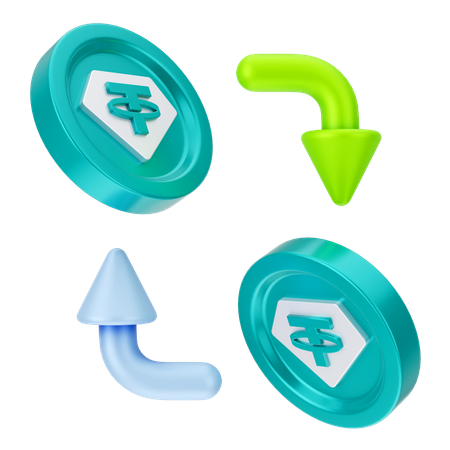 Tether exchange  3D Icon