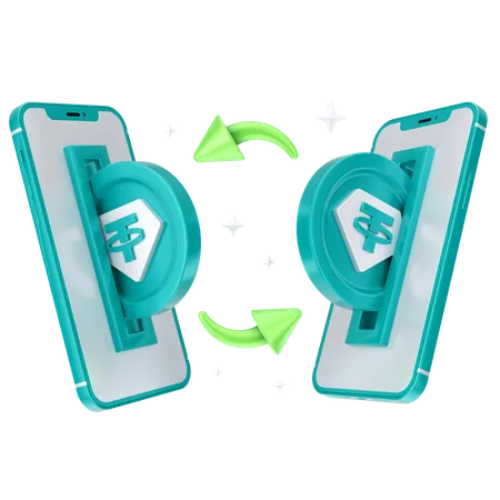 Tether exchange  3D Icon