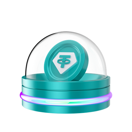 Tether globe  3D Icon