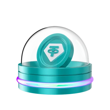 Tether globe  3D Icon