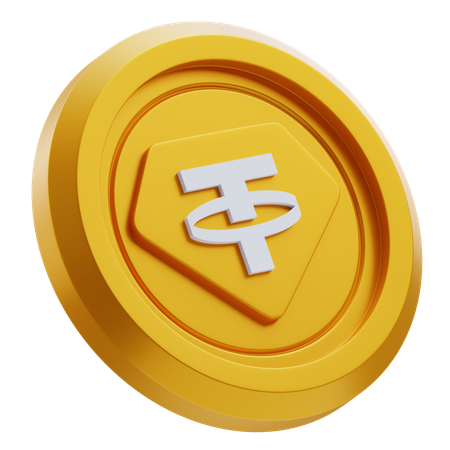 Tether Gold Kryptowährung  3D Icon