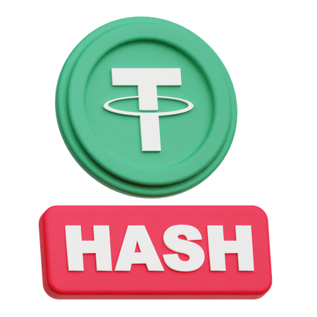 Tether Hash  3D Icon