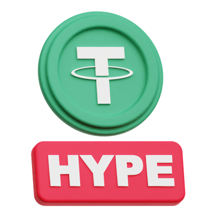 Tether Hype  3D Icon