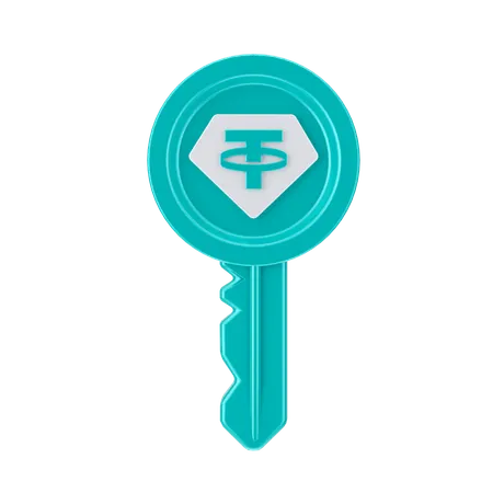 Tether key  3D Icon