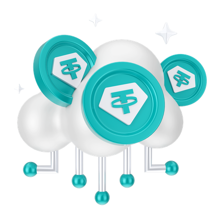 Tether network  3D Icon