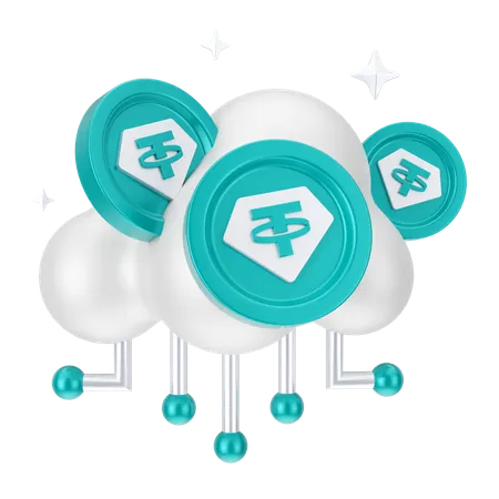 Tether network  3D Icon