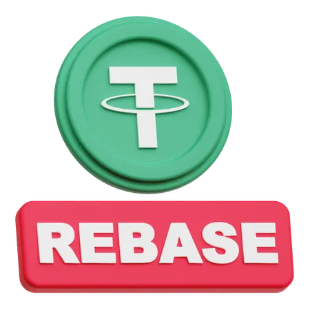 Tether Rebase  3D Icon