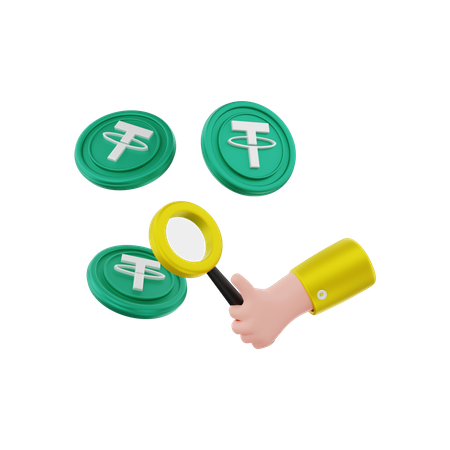 Tether research  3D Icon