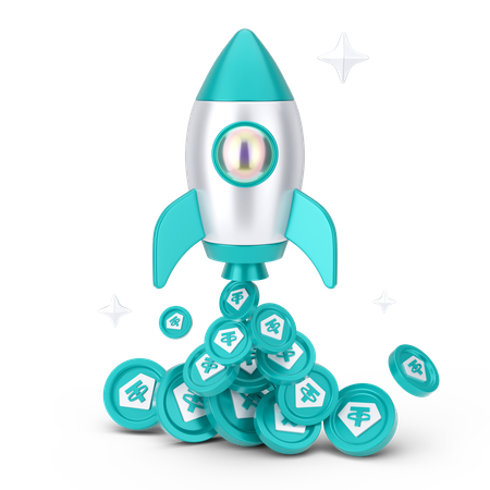 Tether rocket  3D Icon