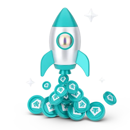 Tether rocket  3D Icon