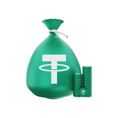 Tether sack  3D Illustration