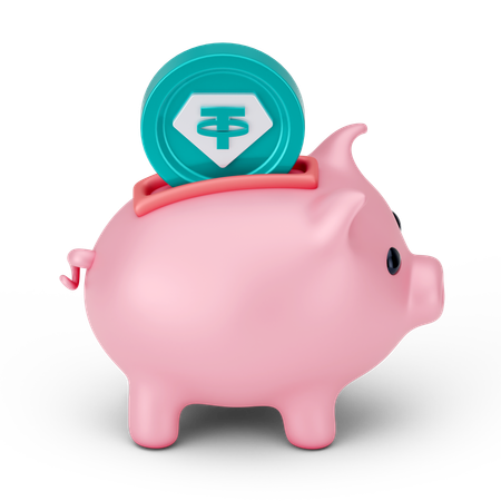 Tether savings  3D Icon