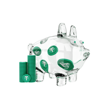 Tether savings  3D Illustration