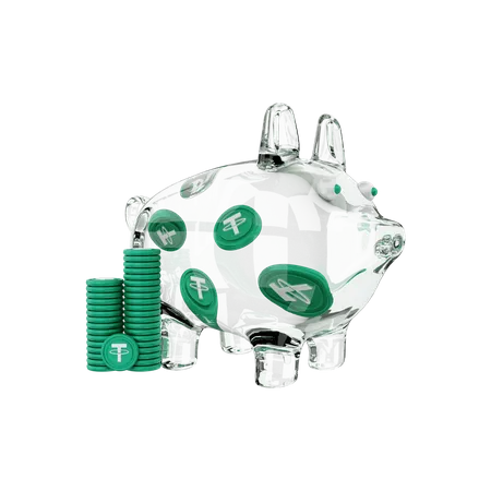 Tether savings  3D Illustration